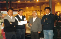 Leonardo Vergara, Jos Riquelme, Belarmino Sarmiento, Domingo Riquelme, (equipo de trabajo de la galera).  (38,517 bytes)
