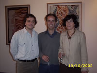 Mnica Snico, Santiago Larran, su marido y su hermano Rodrigo Snico (22kb)