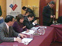 Ministro Campos, la Gobernadora Loreto Amuntegui y el Subsecretario Barros 