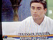 El Alcalde Olavarría con andrea Molina de Megavisión.