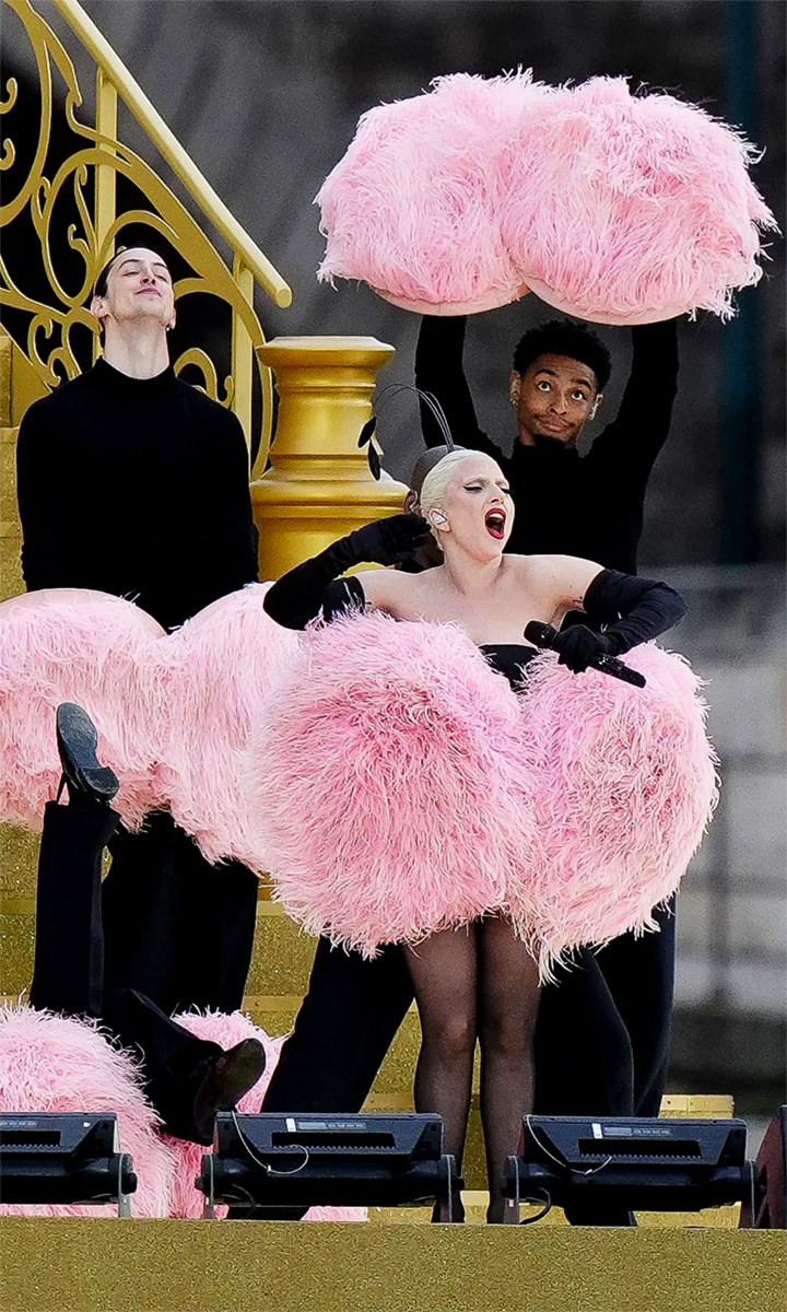 Lady Gaga rehearsing for the opening ceremony de the Paris 2024 Olympic Games