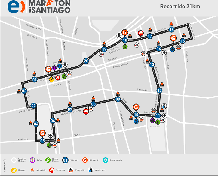 Recorrido 21 km.