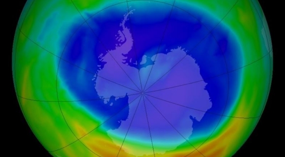 El actual agujero de la capa de ozono. Imagen: NASA / EP