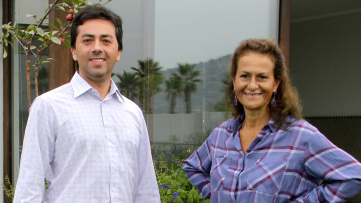 Juan Pablo Ibacache, auditor de BSH, y la paisajista Soledad Donoso. 